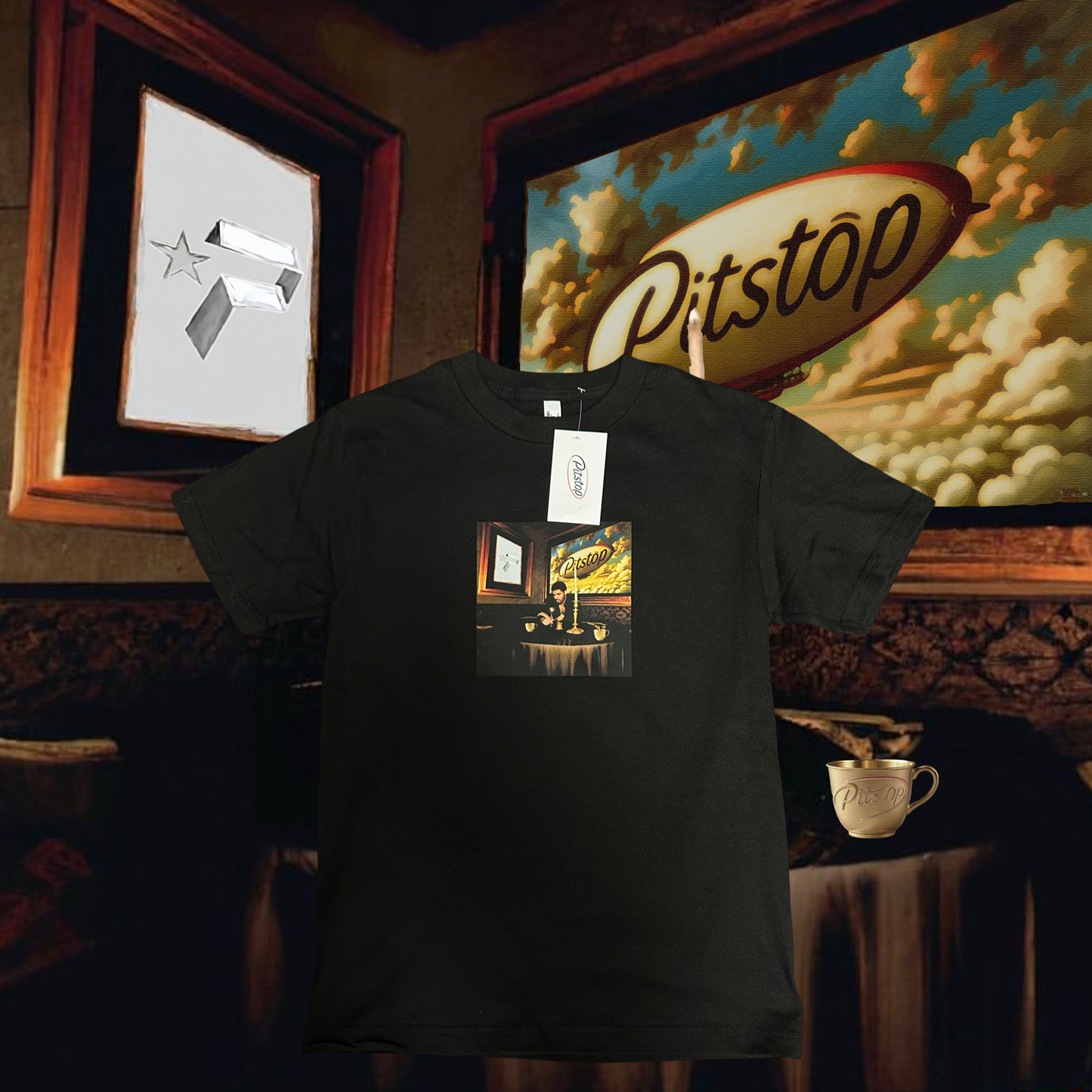 BLACK TAKE CARE TEE